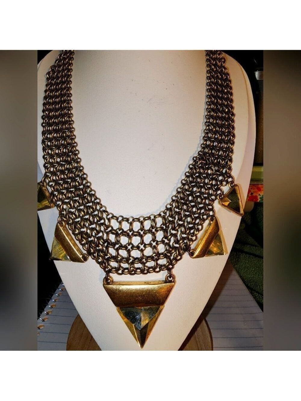 JENNY BIRD CHAINMAIL CHOKER STATEMENT NECKLACE